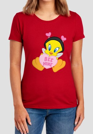 Warner Brothers, LOONEY TUNES VALENTINE'S DAY TWEETY BEE MINE - Print T-shirt - red