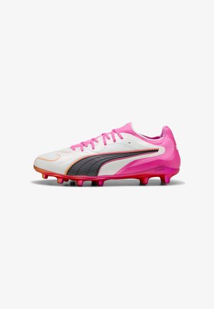 Puma, KING 20 ULTIMATE FG/AG - Ποδοσφαιρικά παπούτσια για τεχνητό χλοοτάπητα - white-poison pink-bright aqua