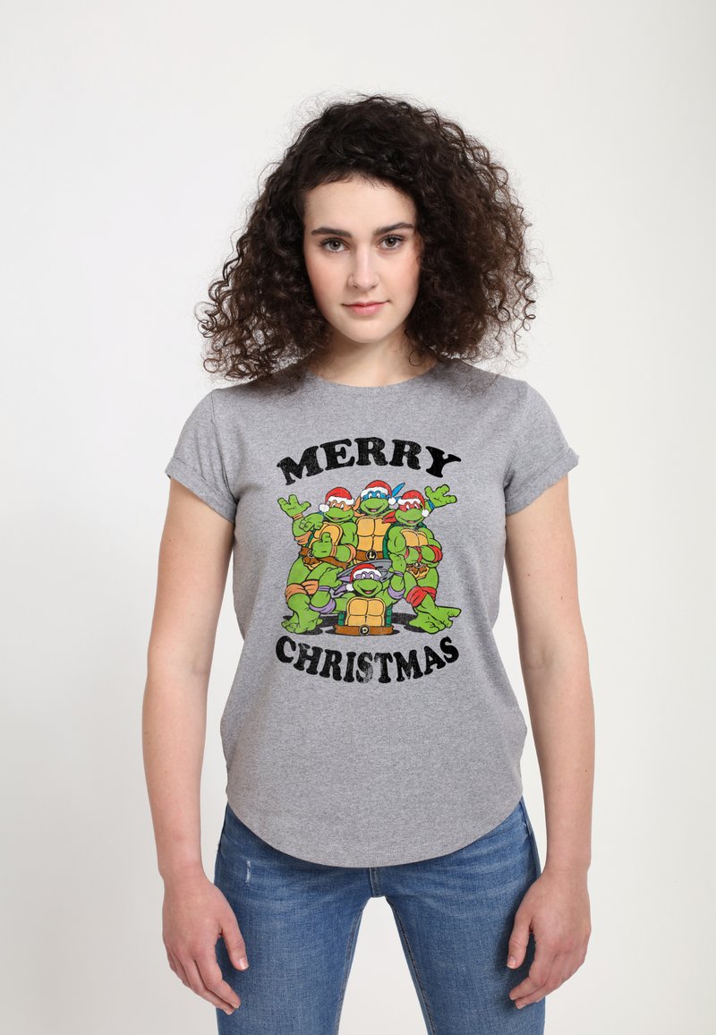 Henry Tiger TEENAGE MUTANT NINJA TURTLES GROUP CHRISTMAS - T-shirts print - melange grey