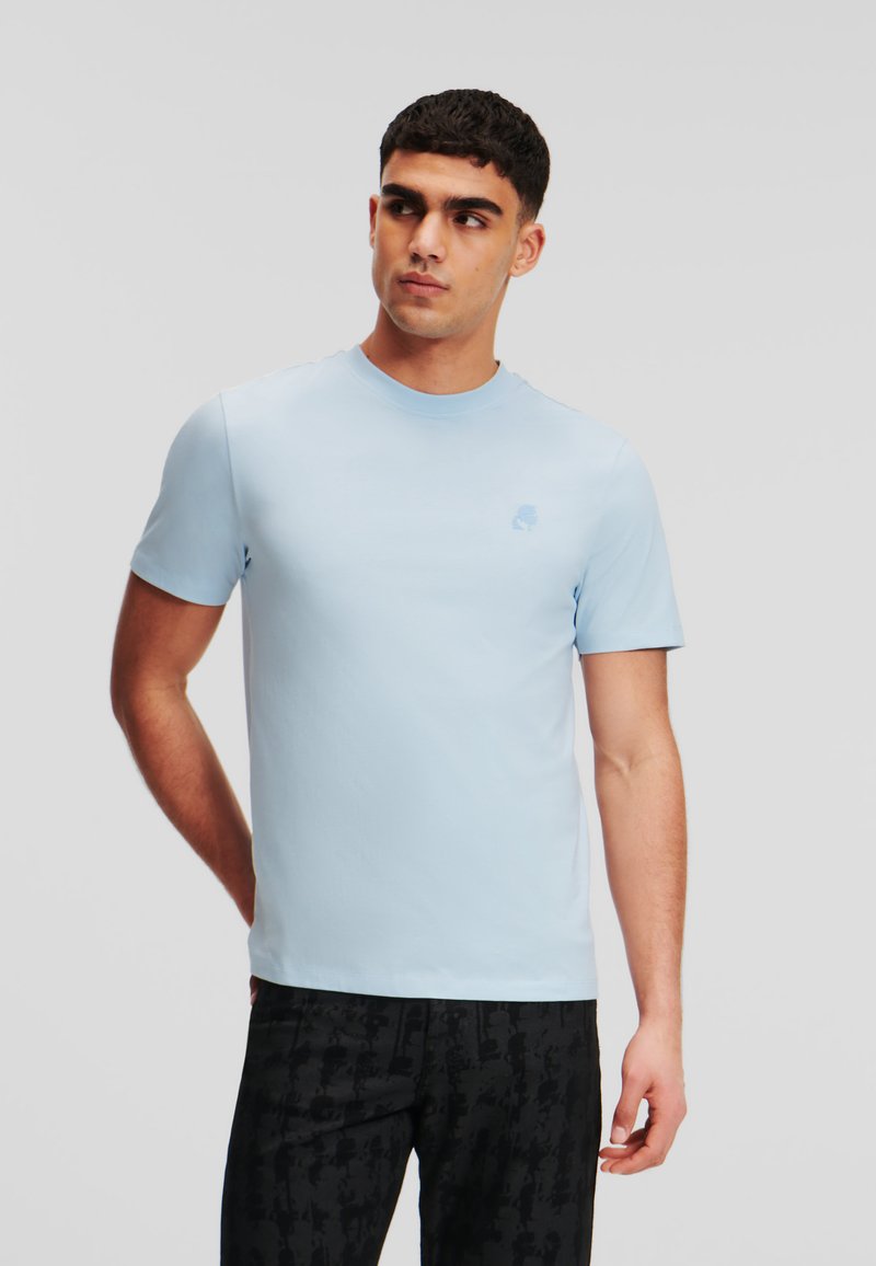 KARL LAGERFELD KAMEO LOGO - Jednoduché tričko - cashmere blue