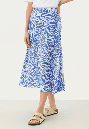 Jupe trapèze - amparo blue animal print