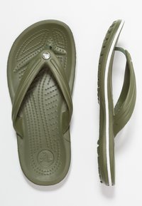 Crocs CROCBAND FLIP UNISEX - Badsandaler - army green/white