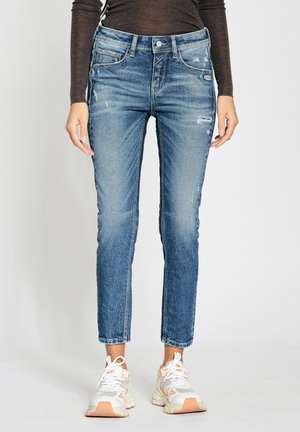 AMELIE CROPPED - Jeans Slim Fit - worn denim