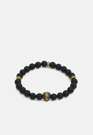 BEADS LION UNISEX - Armband - yellow gold-coloured/black