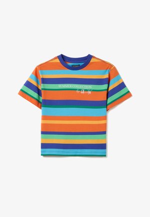 REGULAR FIT - T-shirt print - orange sky blue