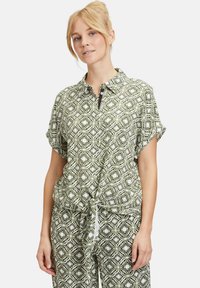 Cartoon MIT KRAGEN - Hemdbluse - cream green