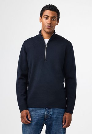 NN.07 HARALD HALF ZIP - Trui - deep navy