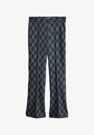 Next, REGULAR FIT - PINTUCK PONTE BOOTCUT TROUSERS - Bukser - blue grey check