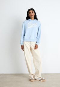 GANT SCRIPT GRAPHIC HOODIE - Sportska majica - toy blue