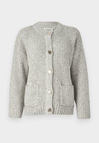 Abercrombie & Fitch Relaxed Hardware Crew Cardigan - Kofta - light snowy