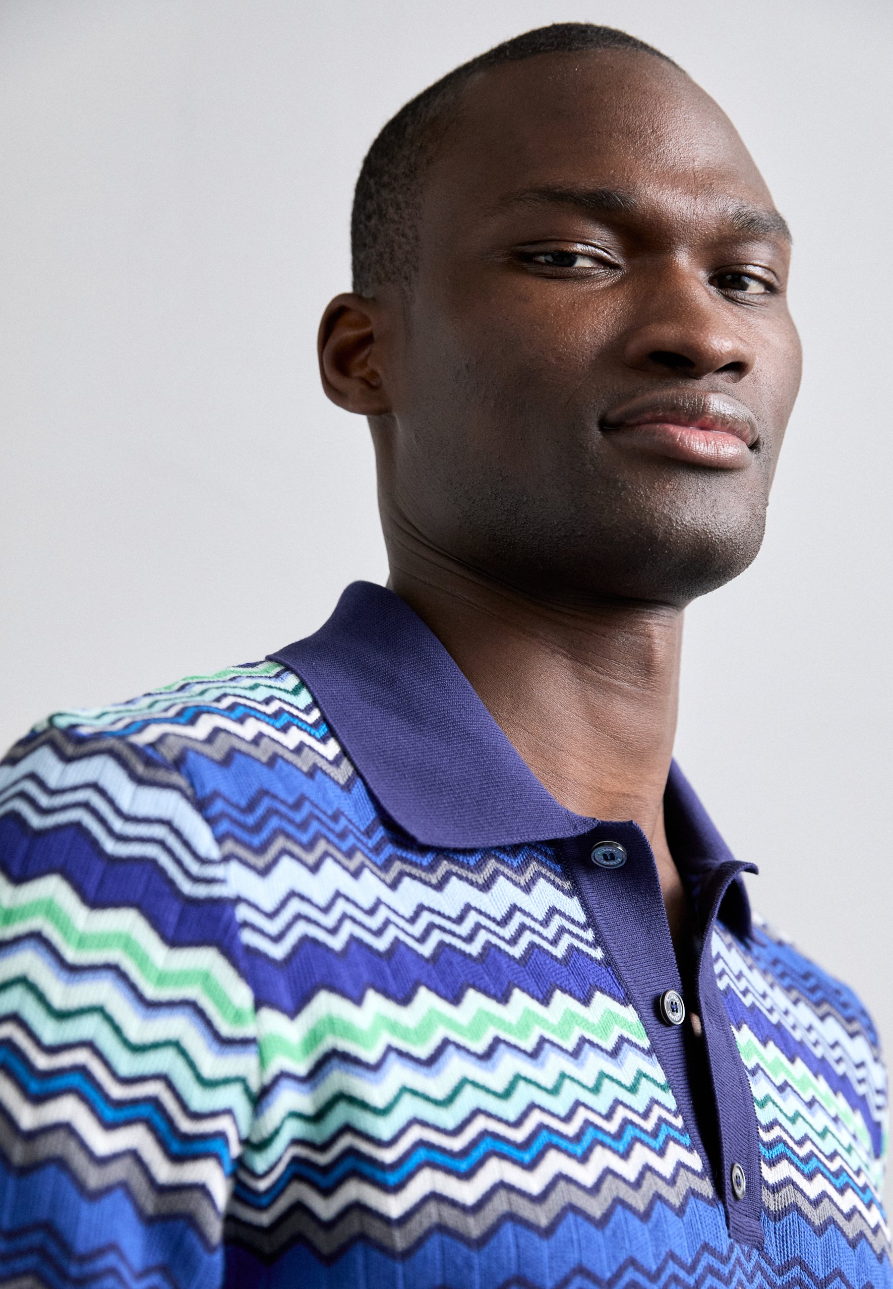 Missoni SHORT SLEEVE - Polo shirt - blue - Zalando