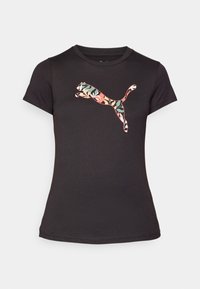 GRAPHICS FLORAL CAT LOGO TEE - T-shirts print - black