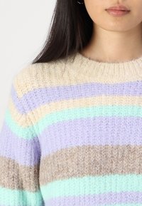 ONLY ONLMAGGIE LIFE O NECK  - Pulóver - birch/picante/aqua sky/pastel lilac