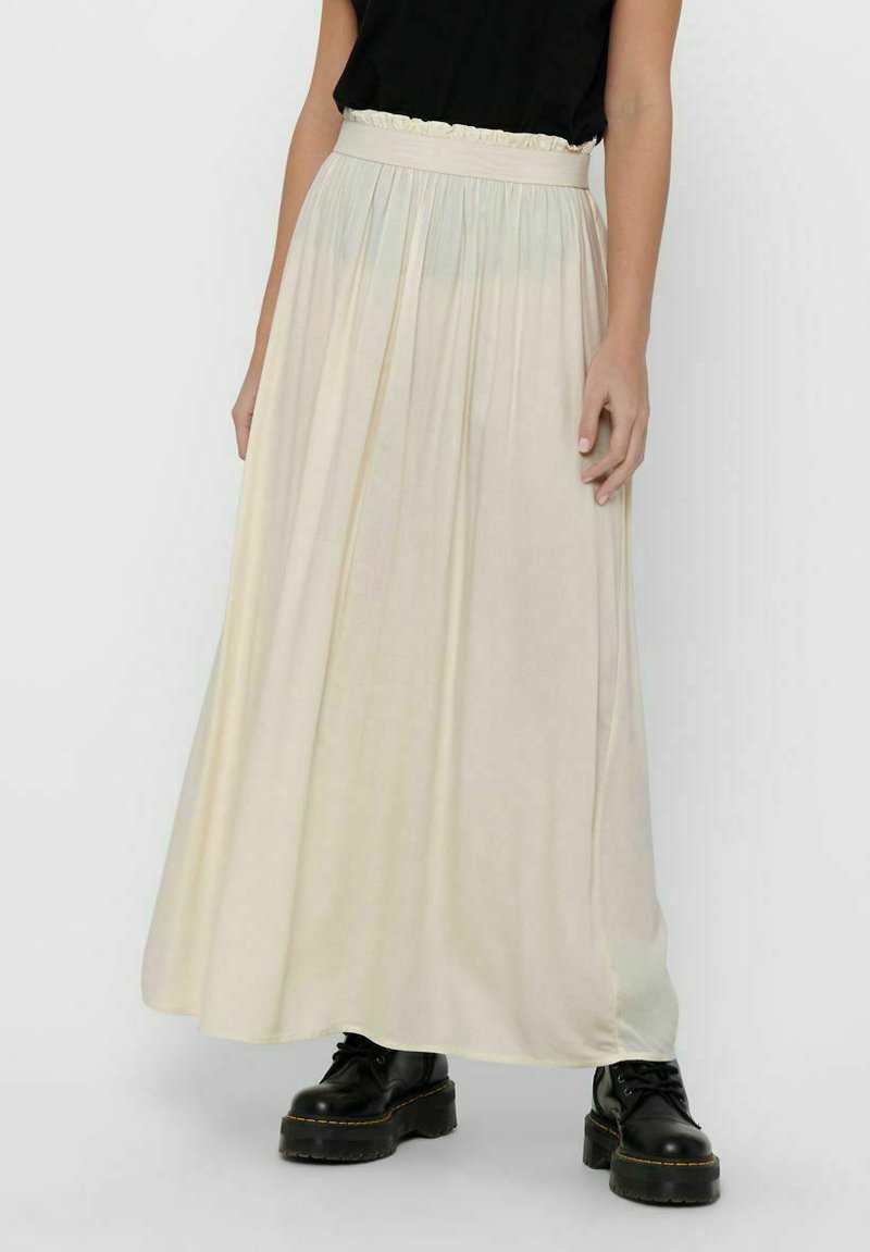 ONLY ONLVENEDIG PAPERBAG LONG SKIRT - Maxirok - ecru