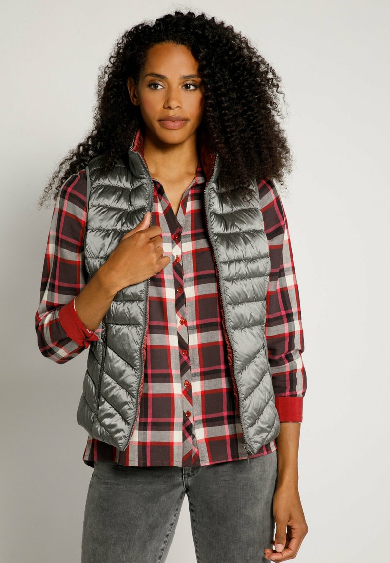 Damen Leichte Jacken | GINA LAURA REVERSIBLE Weste aschgrau/grau - NK34335 Damen Leichte Jacken | GINA LAURA REVERSIBLE Weste aschgrau/grau - NK34335