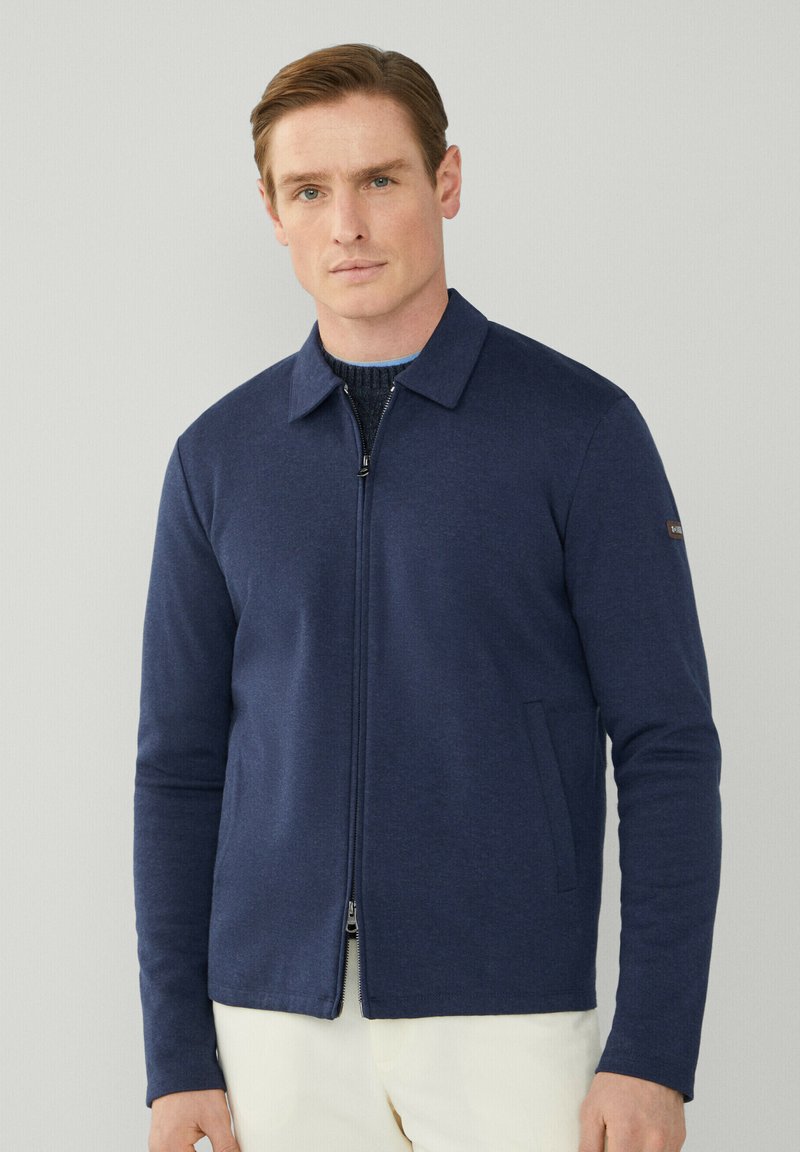 Hackett London - Sweater met rits - navy, Vergroten