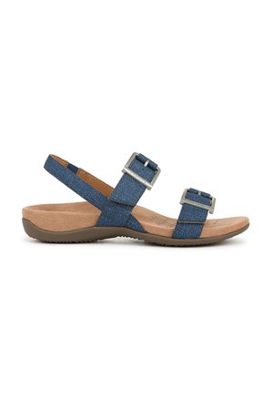 REESE SLINGBACK - Wedge sandals - denim blue synthetic fabric