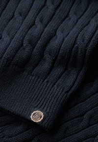 Superdry & Co V NECK CABLE - Jersey de punto - eclipse navy