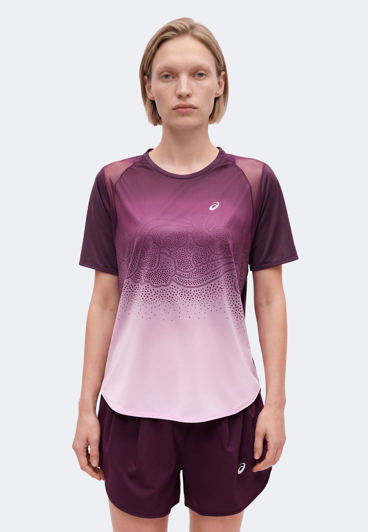 ASICS ROAD IBUKI - Sports T-shirt - dark aubergine/hazy lilac