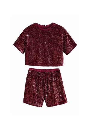 SEQUIN SET - Blus - red