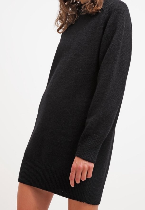 WOOD WOOD Stickad klänning - black