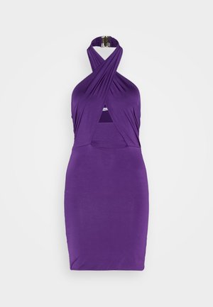 WAL G., PARTY LADY HALTER NECK MINI - Vestido ligero - purple