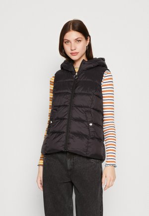 JDY JDYZULU SHORT HOOD WAISTCOAT - Γιλέκο - black