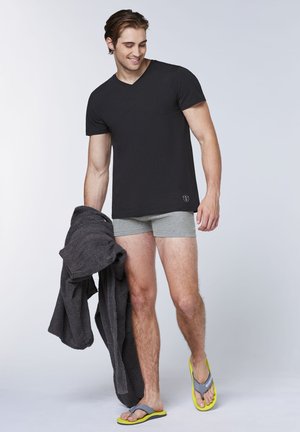 Chiemsee IM DOPPELPACK MIT V-NECK - Undershirt -  black beauty