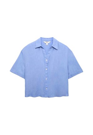 Marks & Spencer, OVERSIZED SHIRT WITH LINEN. - Camicia - mid blue
