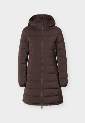 Guess, NEW ALETA LONG PUFFER - Cappotto invernale - coffee roast