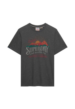 Superdry & Co, SUPERDRY OUTDOORS MOUNTAIN RELAXED T-SHIRT.. - T-shirts print - light charcoal marl