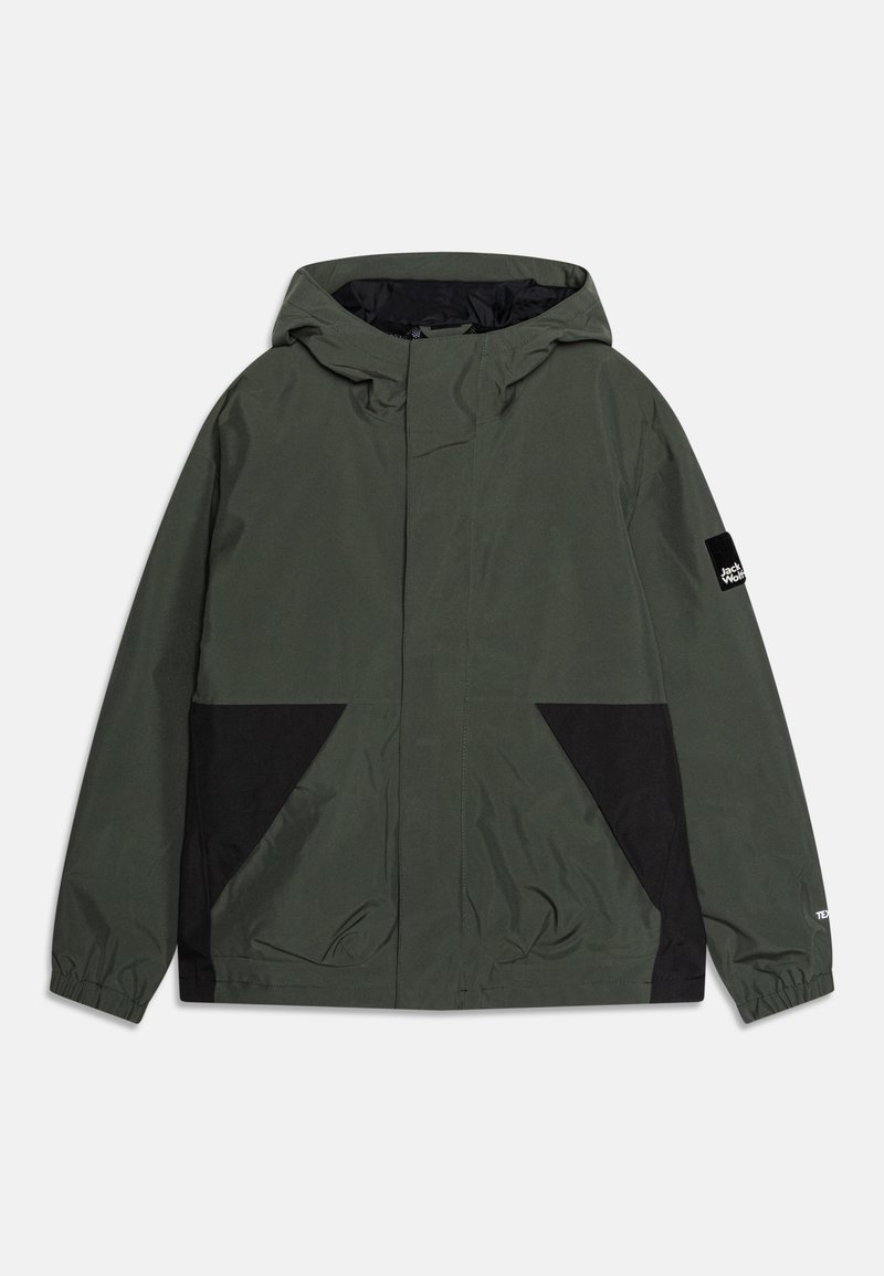 Jack Wolfskin Regenjacke / wasserabweisende Jacke grün