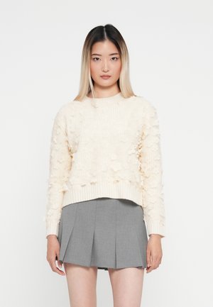 ONLHUA LIFE FLOWER DETAIL O NECK - Strickpullover - birch