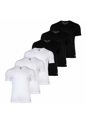 T-SHIRT 6ER PACK  - Basic T-shirt - schwarz weiß