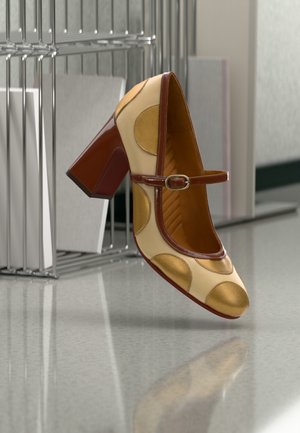 MANAMI - Visoke pete - crema/bronce/castano