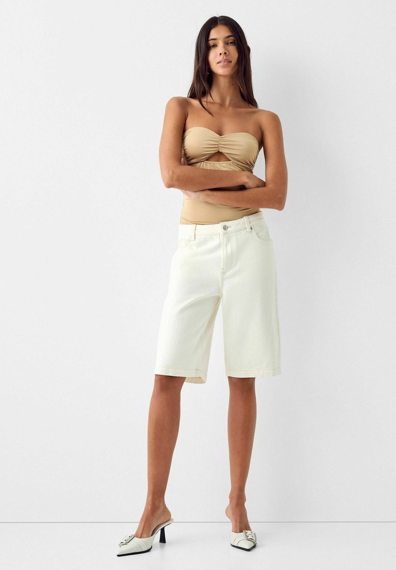 Bershka Top zandkleur Bershka Top zandkleur