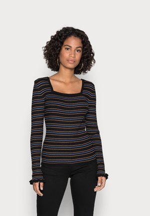 Maglione - black/blue/camel