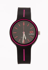 Superga RACING - Reloj - black/ fuxia