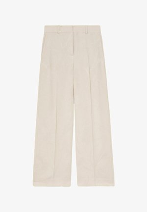 Reiss, PETITE FIT - OTTIE JACQUARD WIDE-LEG SUIT TROUSERS - Stoffhose - white