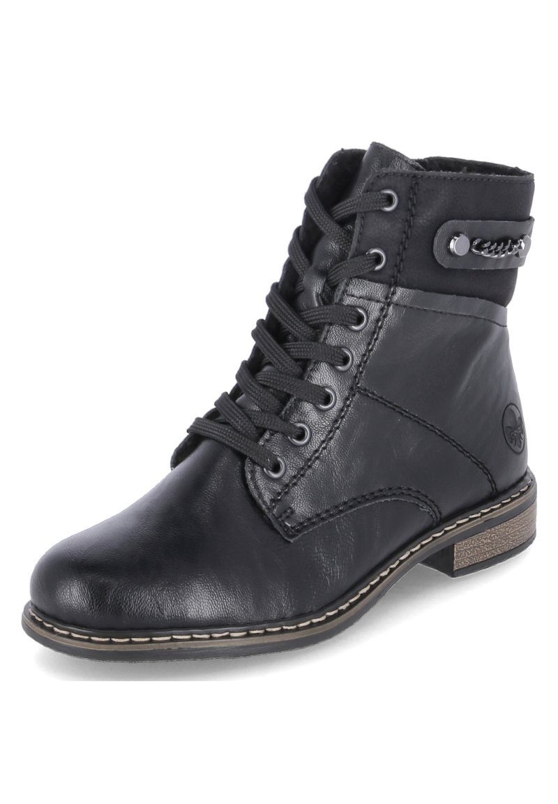 rieker black lace up boots