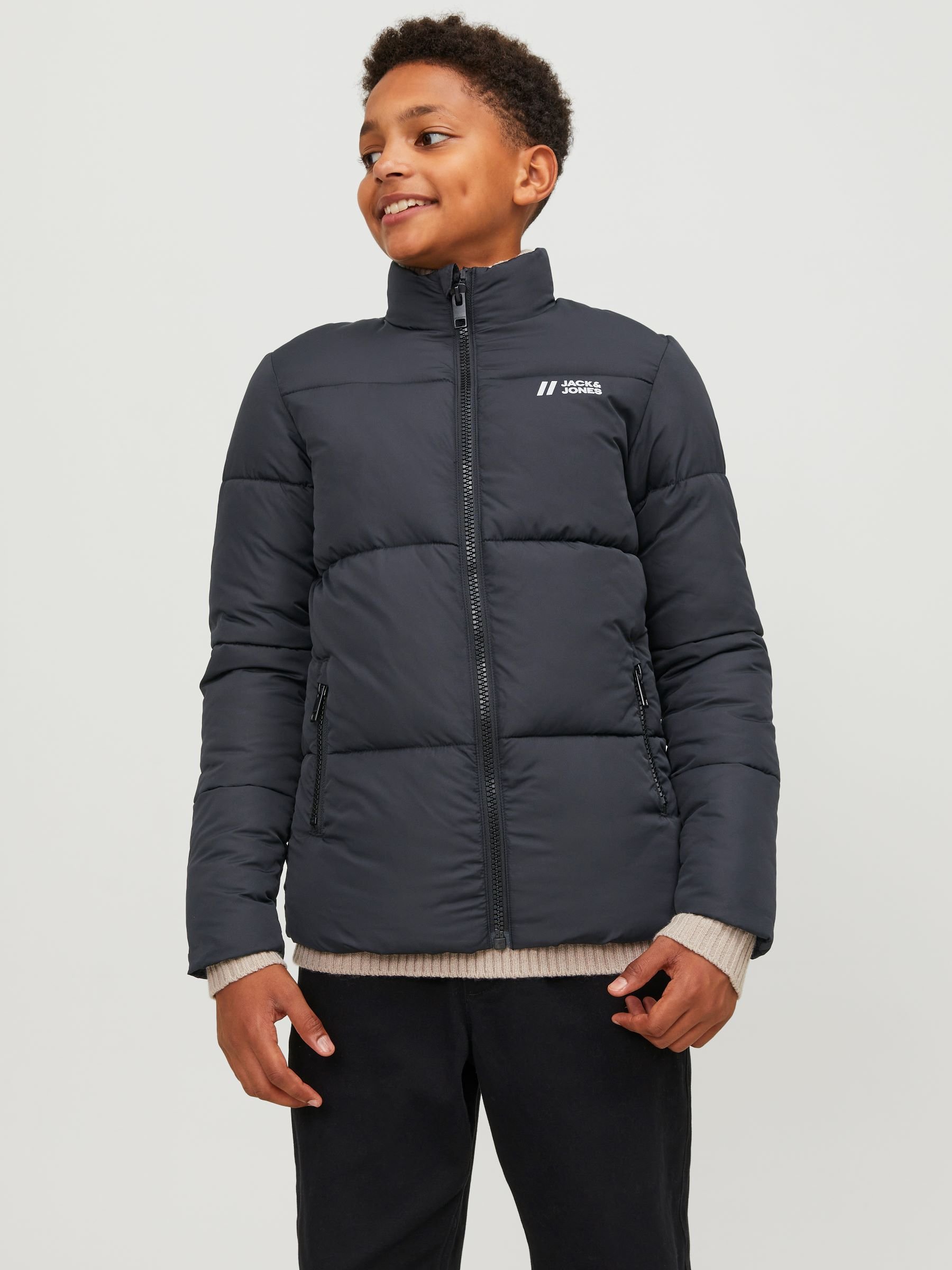 Doudoune Puffer JACK&JONES JUNIOR Pour Garçon - Coupe Sn Mni, Manches Longues, Polyester Chaud