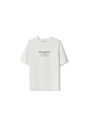 Bershka PRINTED - SHORT SLEEVE - Print T-shirt - white