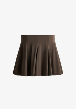 OYSHO, LIGHT TOUCH GODET SHORT SKIRT - Minijupe - brown