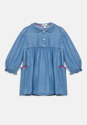 Tommy Hilfiger, ROUNDED COLLAR - Denimové šaty - light-blue denim