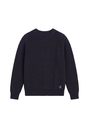 Calvin Klein Jeans, LS WOOL BLEND RAGLAN CREWNK 7GG - Trui - dark sapphire