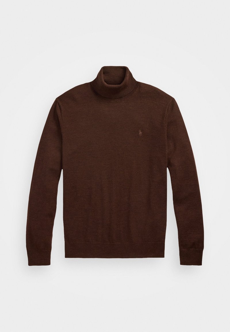 Polo Ralph Lauren WASHABLE WOOL TURTLENECK SWEATER - Pulóver - burnt brown melange