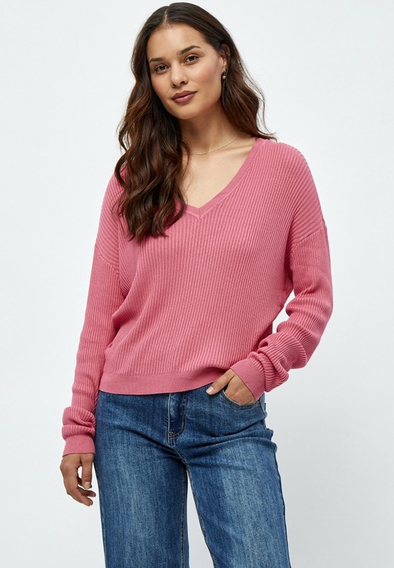 Desires - DEGEISHA RIB V-PULLOVER - Jersey de punto - chateau rose, Ampliar