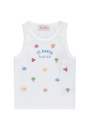 MC2 Saint Barth, TOP BLUE JR - Top - bianco