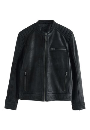 Next, REGULAR FIT - NUBUCK SIGNATURE RACER  - Veste en cuir - black