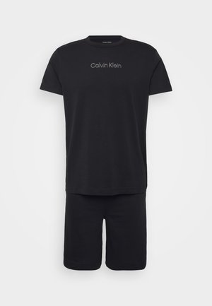 Calvin Klein Underwear SLEEP SET ICON COTTON TERRY - Pyjama set - black